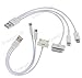 Produktbild USB 4in1 Adapterkabel für alle neuen Smartphones und Tablet PCs (alle IPhone, Samsung, Sony, LG, HTC, Blackberry, Nokia)