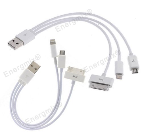 USB 4in1 Adapterkabel für alle neuen Smartphones und Tablet PCs (alle IPhone, Samsung, Sony, LG, HTC, Blackberry, Nokia)