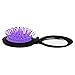2 in 1 Mini Round Folding Hair Comb Massage Brush w/ Mirror Healthcare Scalp Massage Mirror Comb - Purple, As Described
