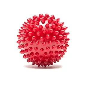 Black Apple Rubber Stud Spike Hard Ball for Medium to Large Dogs & Pets (Medium) - Color