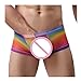Produktbild Dessous Unterwäsche Herren Erotik Wäsche Unterhosen Männer Boxer/Slip Briefs G-Strings Tanga Men Underwear Men Beule Sport Mesh Hohl Unterhose Lüftung Trunks Höschen Slip