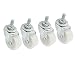Produktbild DealMux a14072300ux0425 Stützrad Marktwagen 8Mm Gewinde-Durchmesser 1,5 Zoll Rotary rundes Rad-Lenkrolle 4Pcs