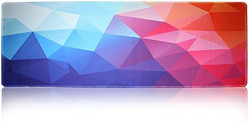 Mouse Pad Laptop Pad Keyboard Pad Gaming Mouse Pad, NMKJ Keyboard Mat Laptop Mat Gaming Mouse Mat, Large Size with Stitched Edges Non Slip Rubber Base for Mouse Laptop &amp; Keyboard- Colorful Box