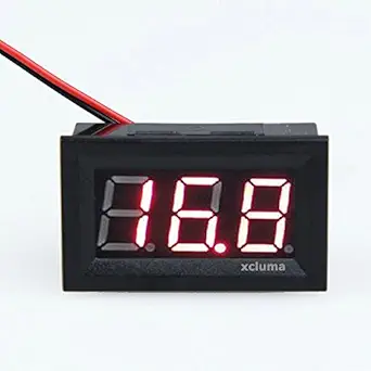 Xcluma Mini 4.5-30V DC Digital Voltage Panel Red Digital LED Voltmeter Car Bike