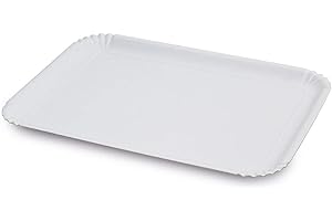 Guardini, Set di 2 vassoi 33x43 cm, Monouso, Cartoncino, Bianco, Made in Italy, Linea Easy Bake