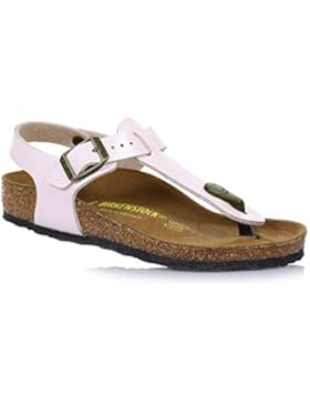 BIRKENSTOCK - Perlrosa Flip-Flops aus Filz und Lackleder, geschlossener Fersenbereich, Fußbett aus Kork, Mädchen