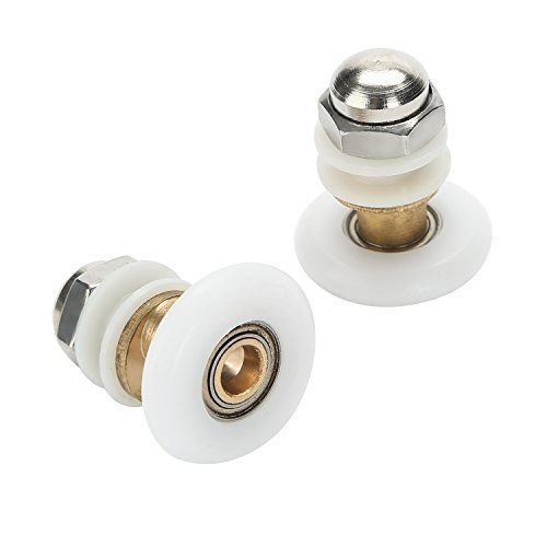 LESOLEIL 6 Stück Raddurchmesser Duschtür Rolle Laufrad 25mm - 6