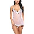 Accessorize Kingdom Women's 70% Net & 20% Polyester Above Knee Babydoll|Women Sexy Lingerie for Honeymoon with G-String Panty for Honeymoon Party Special Occations Classic look Ready to Were