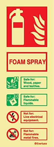 High Performance AFFF Foam Fire Extinguisher Sign with UV Resistance & 5 Year Warrenty - Portrait