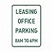 Produktbild Fluse Leasing Parking 8 Am to 6 Pm Parking Vintage Metal Art Chic Retro Blechschild 8 x 12 Zoll Metallschilder