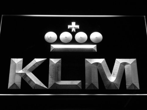 Preisvergleich Produktbild KLM LED Zeichen Werbung Neonschild Weiß