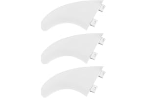 Namvo FCS Lot de 3 ailerons en plastique pour planche de surf G5 Blanc