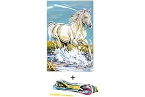 DISTRIFIL Kit Canevas Cheval Blanc de SEG - Ref 001