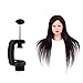 Anself Professional 27" Dummy Head Hairdressing Training Head Model Clamp Dark Brown Hair