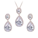 ❤ Halskette Länge: 46cm (18in) -49cm (19.3in), Anhang Größe: 3.7cm (1.4in) by1.6cm (0.6in), Ohrring Größe: 3.7cm (1.4in) by1.6cm (0.6in), Each Ohrring Gewicht: 7,7 g, nur für gepiercte Ohren.