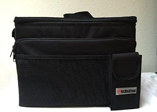Insulated Lunch Bag Box, Cooler with Adjustable Shoulder Strap, for Men, Women – Black Soft Side Tote with Non-Toxic Liner, Zippered Top and Side Compartments, by We the Planet