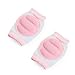 Zicac One Pair Cute Infant Toddler Baby Adjustable Elastic Strechy Soft Knee Elbow Leg Pad Crawling Safety Protector (Pink)