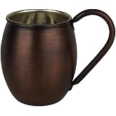 Cuvesta Modern El Yapımı Modern Bakır Bardak Oksit Renk 8x10cm