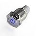 Produktbild HOTSYSTEM 16mm 12V Selbsthaltender Schalter Metall LED Beleuchtet Drucktaster Druckschalter Druckknopf Ein-Ausschalter für Auto KFZ Blau