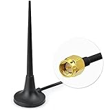 Eightwood SMA Antenne 3.5dBi SMA Stecker Wlan Antennenanschluss mit Magnet Standfuß 3m 9.8ft Kabel für 2G 3G 4G LTE GSM Wlan Bluetooth HSDPA UMTS DCS Wifi Funknetze