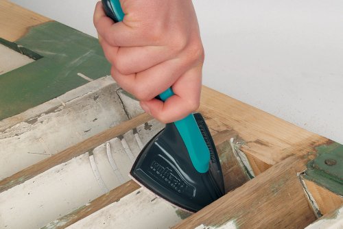 Wolfcraft 5884000 1 Eckenschleifer 2K-Plus mit Haftschleifsystem für schwer erreichbare Ecken oder feines Schleifen 95 - 2