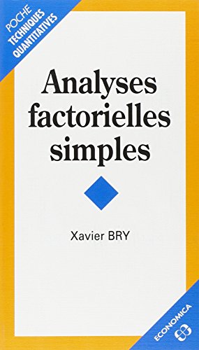Analyses factorielles simples