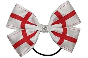Pack Of 2 Hand-Made England Flag Inspired Hair Clip Bow