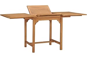 vidaXL Mesa Extensible de Jardín Rectangular Mueble para Exterior Patio Terraza Plegable Mesa de Balcón Comedor
