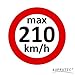 Produktbild Geschwindigkeitsaufkleber Winterreifen Aufkleber 160 - 240 km/h Auswahl: (25 Stück, 210 km/h)