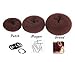 2015 high quality Women Girl's Fashion Donut Hair Ring Bun Former Shaper styler Set Brown/Black/Beige 1L+1M+1S (brown)