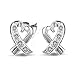Hosaire 1 Pair Earrings Fashion Elegant Women Girls Jewelry Crystal Earrings Stud Clip For Holiday Gifts