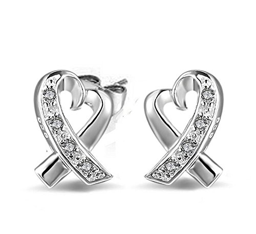 Hosaire 1 Pair Earrings Fashion Elegant Women Girls Jewelry Crystal Earrings Stud Clip For Holiday Gifts