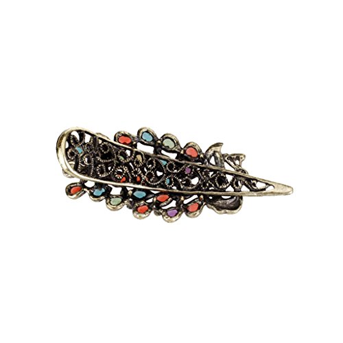 Retro Stil Strass Haarschmuck Pfau Phoenix Haarspange - 5