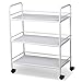 tinkertonk 3 Shelf Large Beauty Salon Trolley Cart Spa Storage Tray Therapy Dentist Hairdresser Treatments, White