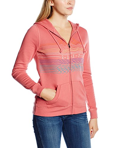 Roxy Women's Your Smile Zip A J OTLR Long Sleeve Hoodie, Red (Slate Rose), X-Small