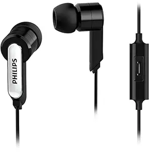 Philips SHE1405BK/94 In-Ear Headphone Headset With Mic - Black