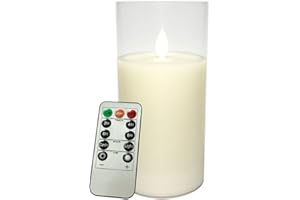 Bello Luna 6INCH Bougie LED Veilleuse Sans fil Rechargeable en et Ecologique Bougie Vacillante avec Télécommande