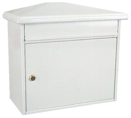Preisvergleich Produktbild Rottner Stahl-Briefkasten Wörthersee mit großem Fassungsvolumen weiß T00182