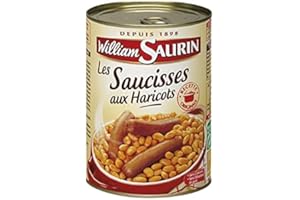 WILLIAM SAURIN - Saucisses Aux Haricots 420G - Lot De 4