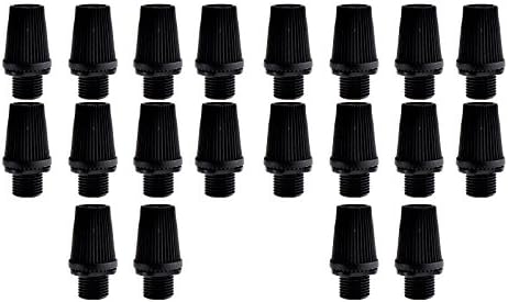 20Pcs Retro Pendant Plastic Cord Grips Strain Relief Cable Lock , Black