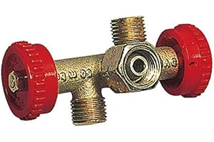 GOK Valvola di derivazione 2 uscite, PS 4 Bar, Rosso