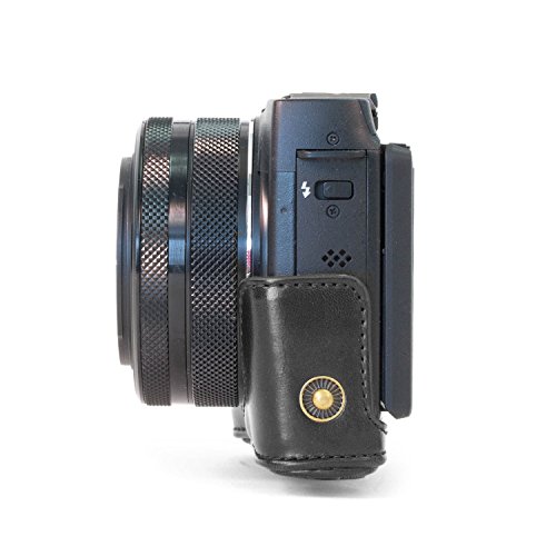 MegaGear Etui souple en cuir pour  Housse pour Canon PowerShot G1X Mark II  Noir 