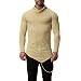 Produktbild Beginfu Herren Einfarbig Herbst Winter Rollkragen Strickwaren Unregelmäßig Slim Pullover Shirt Bluse Top Winter Langarm Rollkragen Solide Verdickung Grundlegender Abschnitt Shirt Top Bluse