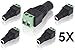 Produktbild 5er Pack - Stromadapter mit DC-Buchse 5,5/2,1mm auf Lüsterklemme - z.B. für den schnellen Anschluss von Stecker-Netzteil an LED-Lichtband