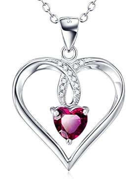 YFN Weihnachten Silberschmuck Halskette für Frauen 925 Sterling Silber 5A Zirkonia Liebe Herz Anhänger Halskette