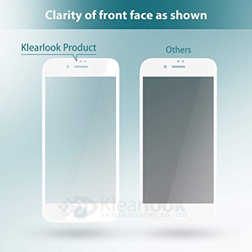 iPhone 7 Plus/iPhone 8 Plus Screen Protector, KlearlookÂ® [Case Friendly] Edge-to-Edge Anti-Spy and Peeping Privacy Proof Premium Tempered Glass with [Aluminum Element] Screen Protector for Front with Privacy-Proof/Smooth Touch + [Upgrade for Back]Full Coverage Carbon Fibre Sticker Protector Film for Back for Apple iPhone 7 Plus/iPhone 8 Plus [White Frame]