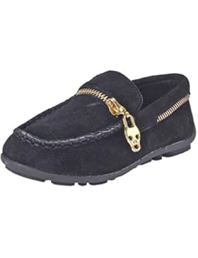 Damara Kinder Profil Reißverschluss vorne Bootsschuhe Mokassins