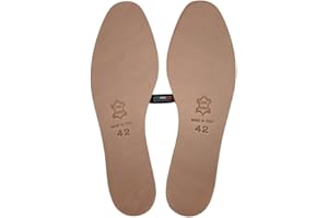 EcoPrice® - 3 Paia di Solette in vera pelle assorbi odore - made in Italy (42)