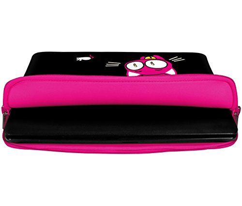 Kitty to Go LS141-13 Mouse Follower Designer Schutzhülle für Laptops und MacBooks mit einer Bildschirmdiagonale von 33,8 cm (13,3 Zoll) pink-schwarz - 5