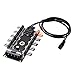 Produktbild Huihuiya 10-Port 12V 4-Pin PWM-CPU-Lüfter-Hub SATA-Controller Spliter-Adapter-Schwarz